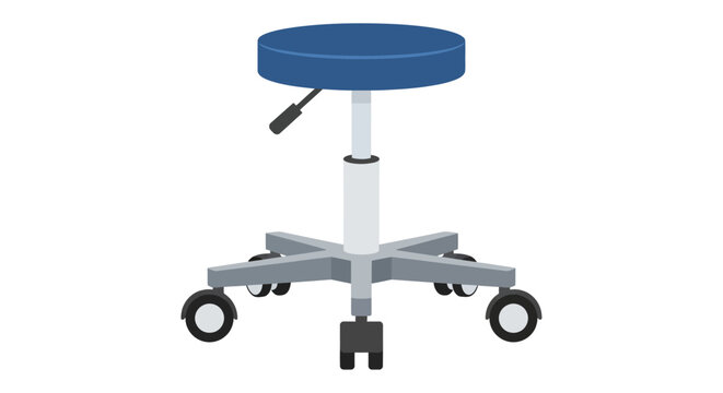 Blue Office Stool Chair.