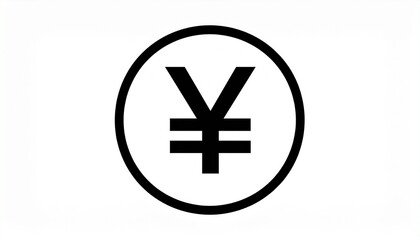 Fototapeta premium Yen currency symbol inside circle icon
