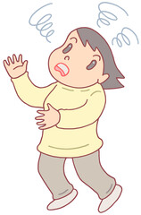 Obraz premium 疾患・疾病のイラスト - めまい・ふらつき・立ちくらみ