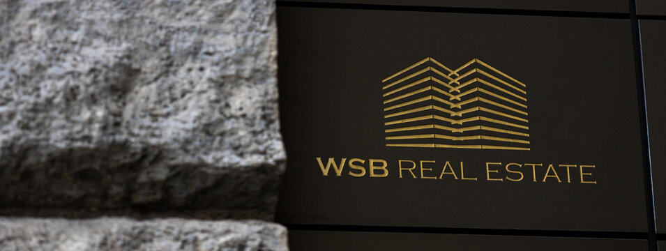 berlin, berlin, germany - 06 02 2026: a wsb company sign