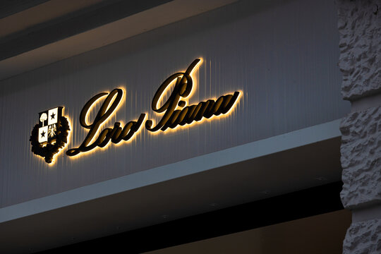 berlin, berlin, germany - 06 02 2026: a loro piana store sign