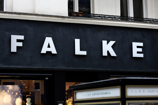 berlin, berlin, germany - 06 02 2026: a falke store sign