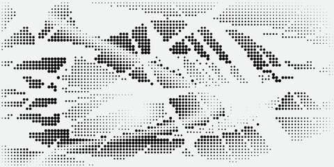 Fototapeta premium Halftone dotted abstract background. Grain gradient texture background with dots. Noise Stipple pointillism pattern. Sand, grain, grunge stipple effect.