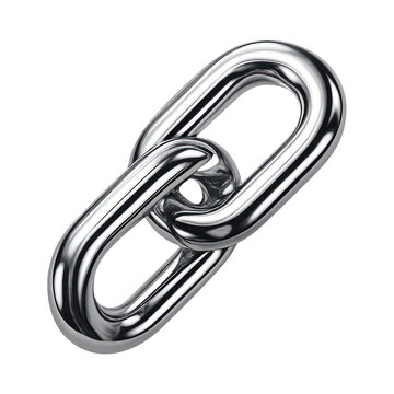 PNG Shiny metallic chain link illustration.