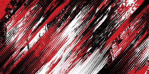 Gaming esport background striking stripes electric banner vector illustration design red black grunge brush wing comic pattern modern abstract concept livery stripes decal paint splash splatter.eps 10 © Samsul