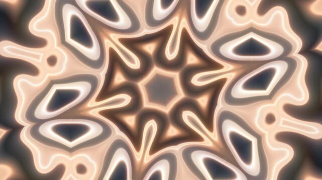 Hypnotic Copper Rosette Animation - Abstract Loop Background