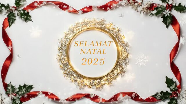 Selamat Natal 2025 Indonesian Christmas Greeting Video Loop.