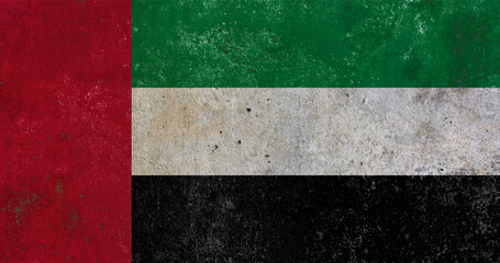 United Arab Emirates flag mural painted on wall texture © Cristian Valderas