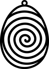 Naklejka premium Easter Egg Spiral Swirl Ornament Vector Illustration