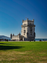 Obraz premium Historic Beauty of Belém Tower: A Glimpse into Portugal’s Maritime Heritage