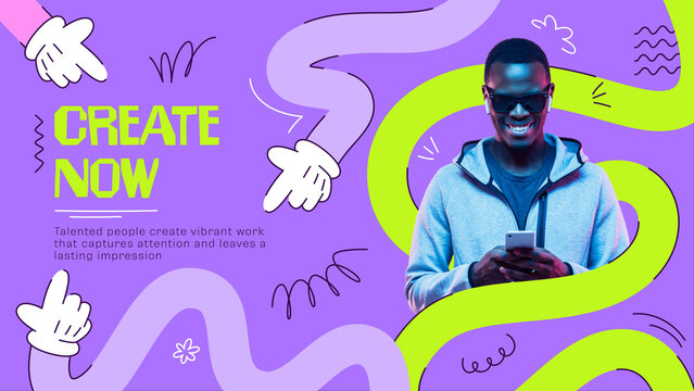 Bright Hands Template / Horizontal / Part 01