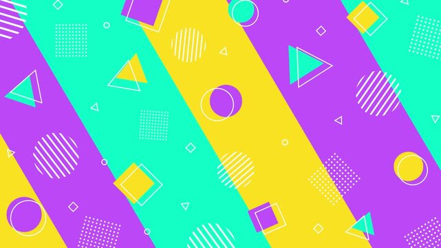Pop and colorful stripe pattern and geometric background
