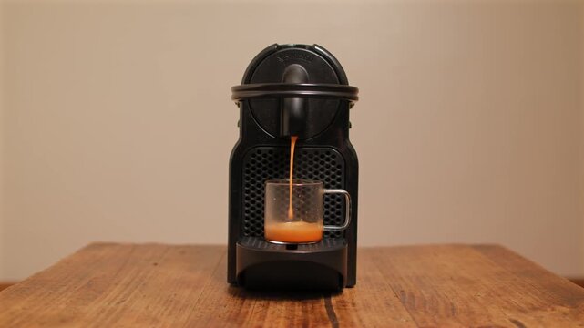 Making coffee on a espresso machine
