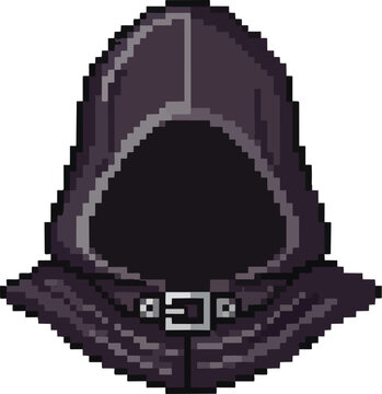 Pixel Art Hooded Cloak with Buckle Icon