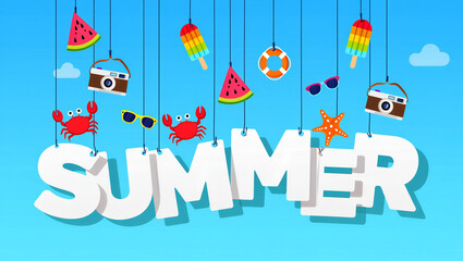 summer letters hanging