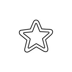 Obraz premium Outline Star Icon vector illustration
