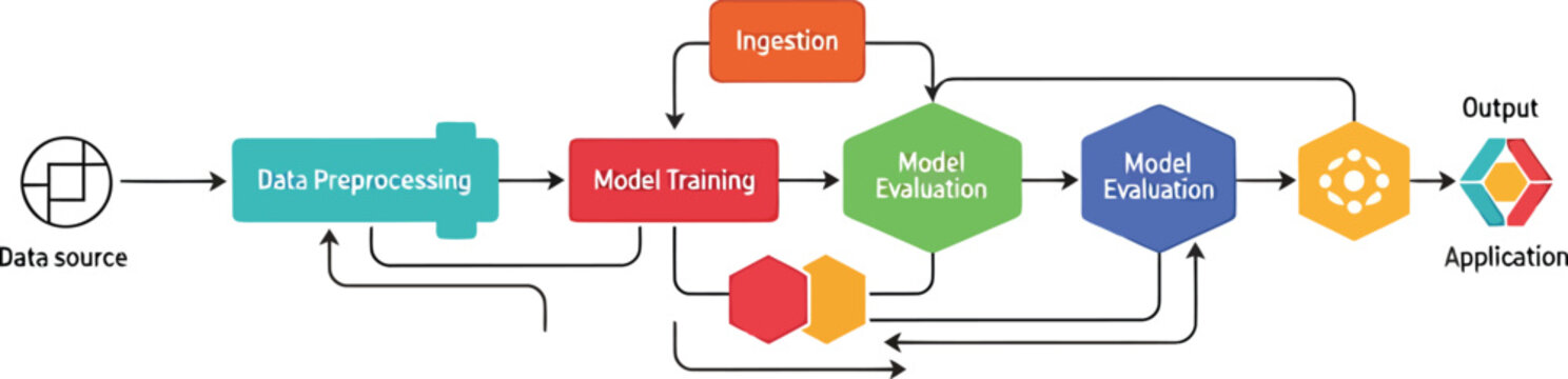 Vector illustration set of audio cable icons and web design elements featuring speech bubble stickers and business sale labels on a white background