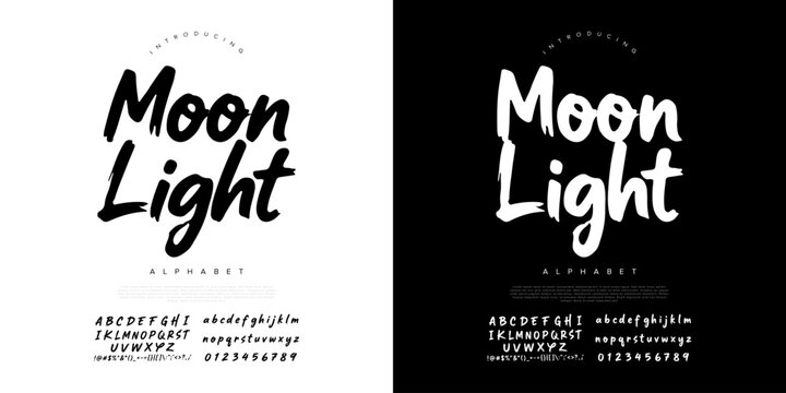 Moon Light Alphabet Elegant Signature Brush Script Font for Wedding Invitation Beauty Branding Feminine Fashion Photography Watermark Typography