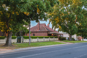 Camden, NSW, Australia &ndash; February 16, 2026: historic town street scene with local shops and cafes, small-town architecture and roadside daily life in Camden, New South Wales editorial image
