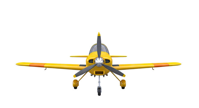 Yellow Propeller Aircraft