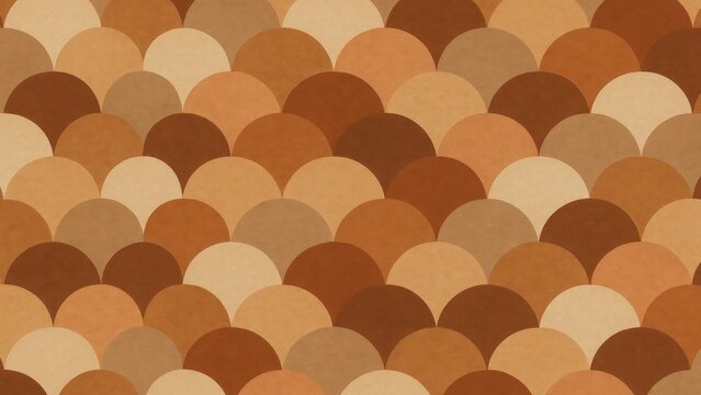Retro brown scallop pattern wallpaper for desktop