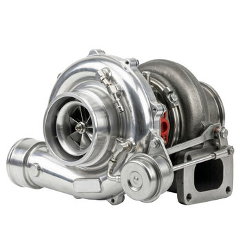 Performance truck turbocharger for engine tuning on white background PNG