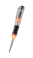 Naklejka premium Voltage tester pen glowing for electrical circuit troubleshooting isolated PNG