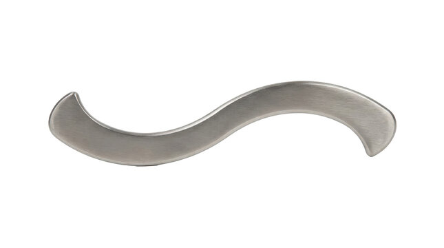 S-shaped steel mortar jointer tool isolated on transparent background PNG