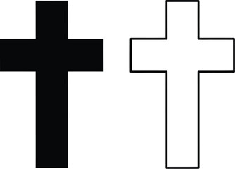 Obraz premium Black and white crosses symbol Vector