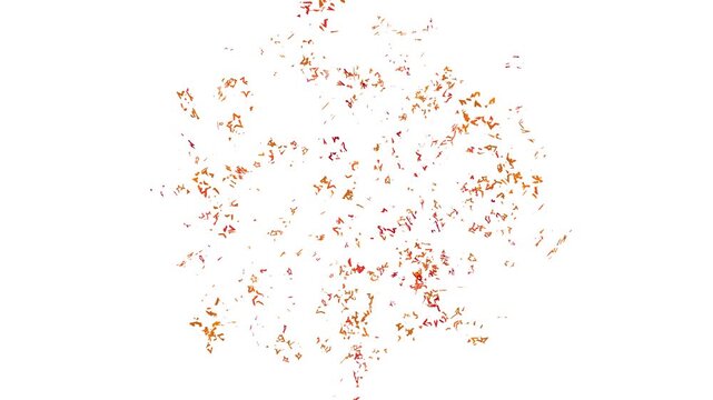 Comic Style Star Particle Burst and Explosion on white Background