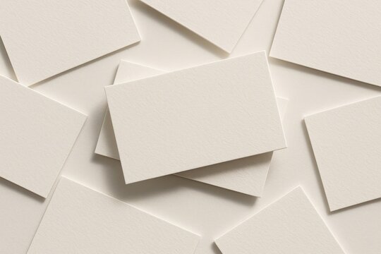 Blank business cards arrangement