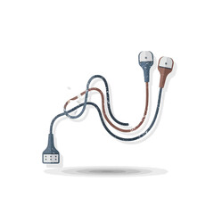 Tangled Earbuds and USB Cable