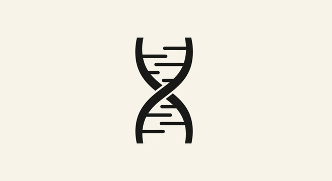 DNA Double Helix Icon - Genetic Code, Biology, Science and Research Symbol