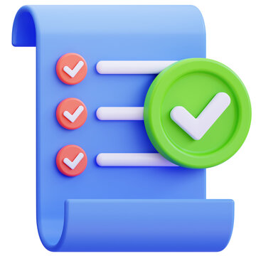 3D Checklist Task List Icon
