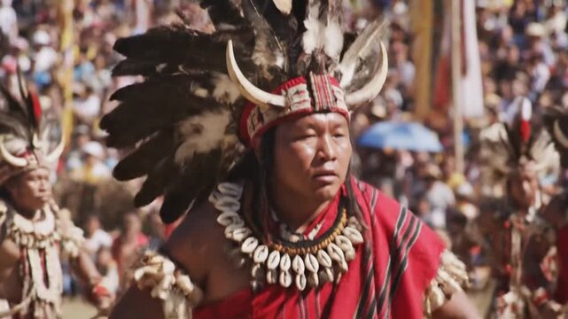 Nagaland Tribal Warrior Performance at Hornbill Festival India