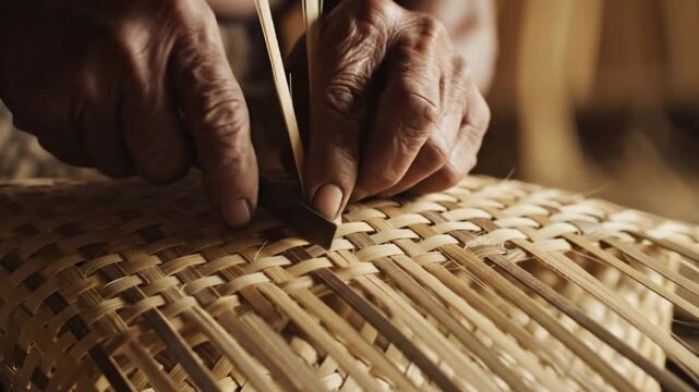 Nagaland Traditional Bamboo Weaving by Skilled Artisan Hands