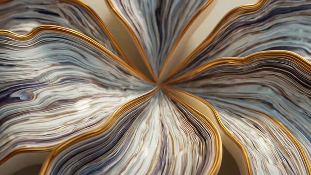Abstract swirling pattern with metallic gold accents and marbled texture