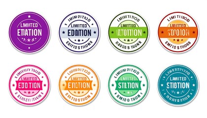 Obraz premium Assorted circular badges, each with 