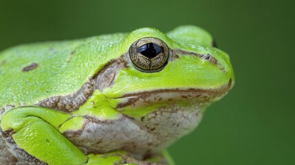 Obraz premium amphibian. Tree frog portrait with detailed features in its natural habitat environment. wildlife magazines, conservation campaigns, designed for eco-tourism storytelling, supports conservation.