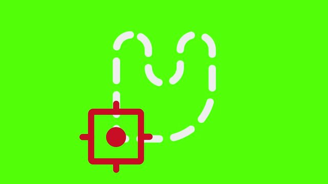 Navigational Pathway: A symbolic representation of a directed path, using clean lines and vibrant color, ideal for illustrating routes, strategies, or journeys.