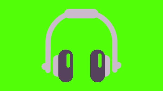 Headphones on Green: A simple yet striking illustration of headphones, set against a vibrant green backdrop, representing the essence of music, audio, and personal entertainment.