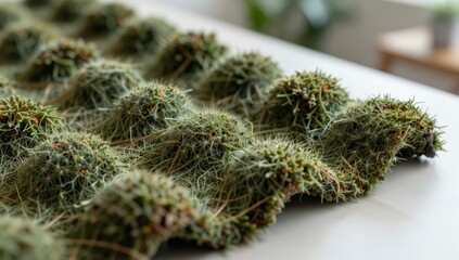 Abstract Green Moss Texture Background