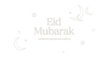 Obraz premium Eid Mubarak Greeting Card Design Template.