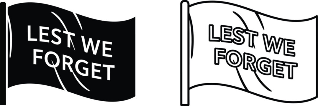 Lest we forget flags Vector