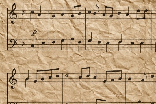 Vintage sheet music texture background