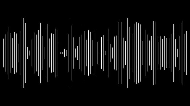 Audio waveform visualization concept for music production and podcast recording. Abstract digital sound wave signal background for audio technology and broadcasting.