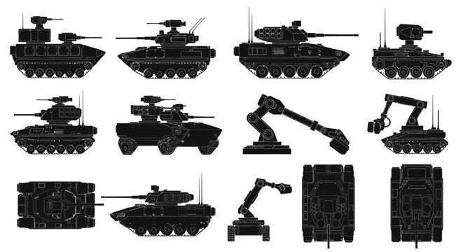 Unmanned Ground Vehicle Military Robot Illustration