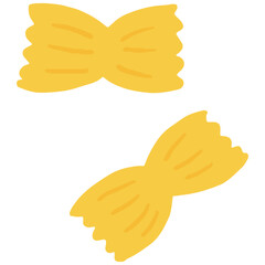 Obraz premium farfalle pasta italian cuisine illustration for cookbook or restaurant menu