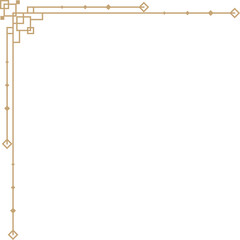 Obraz premium Decorative Golden Art Deco Corner For Certificate