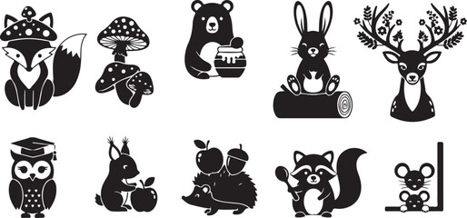 Black and white of various animals and nature in different poses © Shihab SR